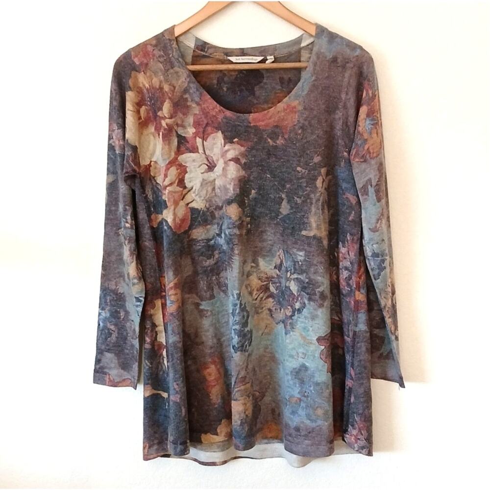 Soft Surroundings floral lightweight long sleeve knit top